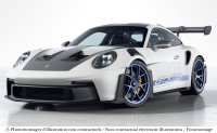 Porsche 911 GT3 RS 2022 met Weissach-pakket wit/indigoblauw