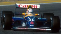 WILLIAMS - F1 FW14B RENAULT N 5 CHAMPION DU MONDE POSITION DE LA POLE LAPS LE PLUS RAPIDE ET VAINQUEUR GP BRITANNIQUE (avec figurine pilote) 1992 NIGEL MANSELL