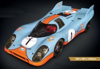 PORSCHE - 917K N 1 RACING GULF EDITION 1971 - LIGHT BLUE ORANGE