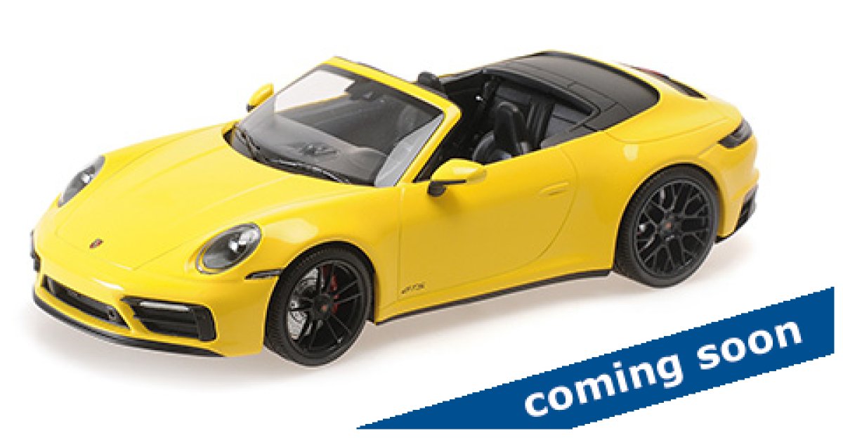 Herpa – Porsche 911 Turbo Cabriolet Jaune Racing – MiniKit à Monter Sans Colle, échelle 1:43, Collection Ou Décoration