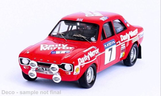 Ford Escort MK I, No.7, Daily Mirror, Scottish Rally, H.Mikkola/H.Cardno, 1972
