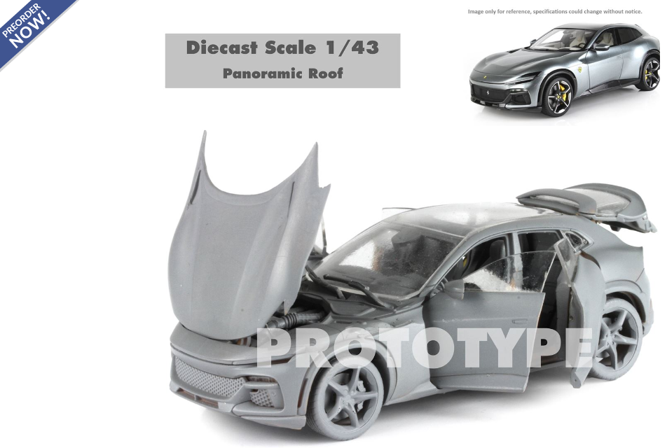 Ferrari Purosangue Gegoten Panoramisch Dak Met Ope