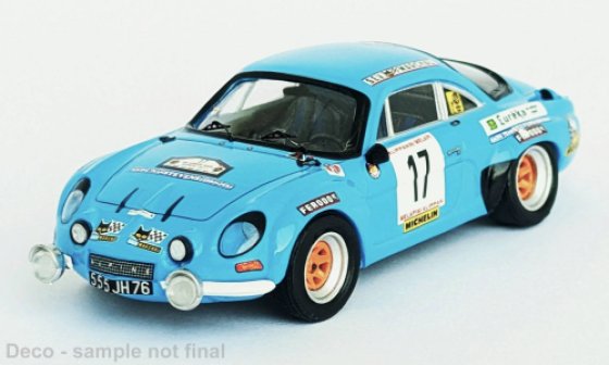 Alpine Renault A110, No.17, Rallye Ypres, M.Nusbaumer/A.Gourdain, 1977