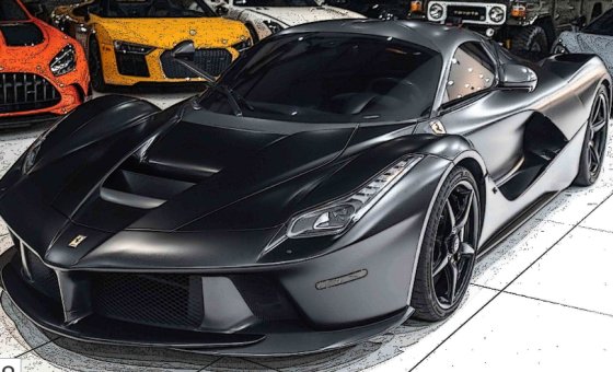 Ferrari LaFerrari 2012 Diecast Kan Worden Geopend - Polifoam-Basis Matzwart