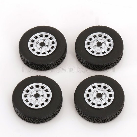 SET 4X WHEELS AND RIMS FOR VOLKSWAGEN SCIROCCO MKI GTi 1976 - BLACK CHROME