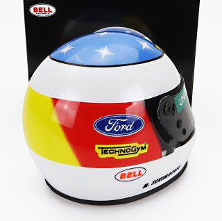 F1 CASCO HELMET BENETTON B192 FORD (first f1 win) WINNER BELGIUM SPA GP 1992 MICHAEL SCHUMACHER - WHITE RED BLUE