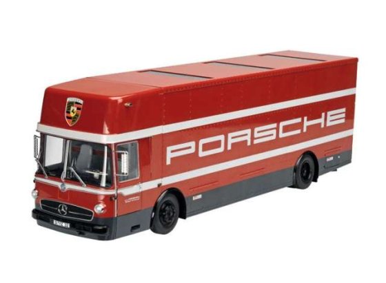 Mercedes-Benz O317 Porsche racetransporteur 1/18 Schuco