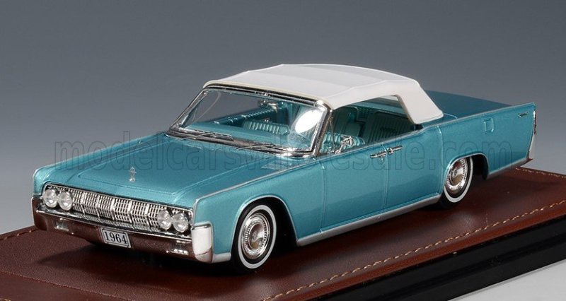 LINCOLN - CONTINENTAL CABRIOLET CLOSED 1964 - TURQUOISE WHITE