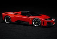 Ferrari F80 optional carbonio Rosso Corsa cerchi carbonio e silver