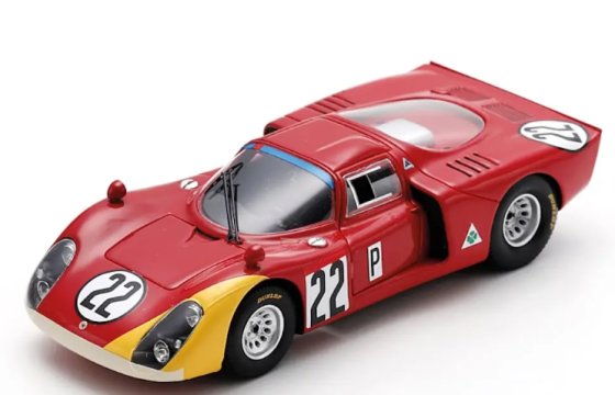ALFA ROMEO T33-2 N°22 24H DAYTONA 1968 M. CASONI G. BISCALDI T. ZECCOLI (300EX)