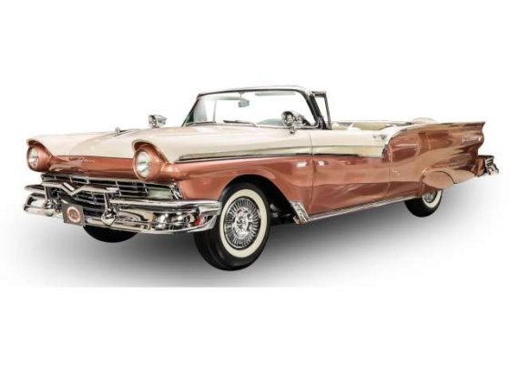 Ford Fairlane 500 Skyliner, doeskin tan/colonial white 1957