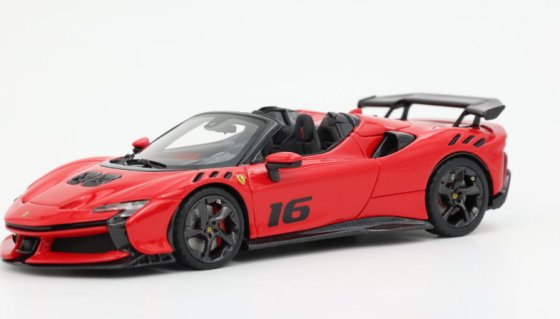 Ferrari SF90 XX Spider race n.16 Rosso Corsa 322 en carbon basis