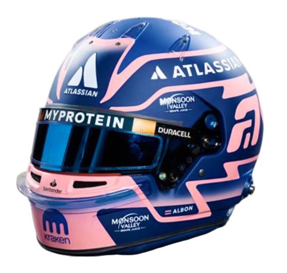 CASQUE -  F1 ALEX ALBON TEAM ATLASSIAN WILLIAMS RACING N 23 SEASON 2025