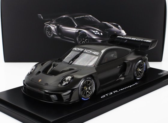 PORSCHE - 911 992 GT3 R N 0 RACING COUPE 2023 -  WITH SHOWCASE - CARBON BLACK