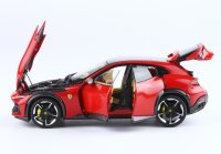 Ferrari Purosangue Gegoten Volledig Open Panoramisch Dak Rosso Corsa