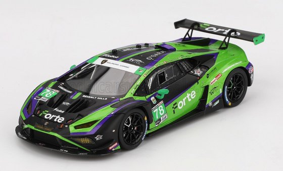 LAMBORGHINI - HURACAN GT3 EVO2 TEAM FORTE RACING N 78 24h DAYTONA 2024 LORIS SPINELLI - MISHA GOIKHBERG - DEVLIN DE FRANCESCO - SANDY MITCHELL - BLACK GREEN PURPLE