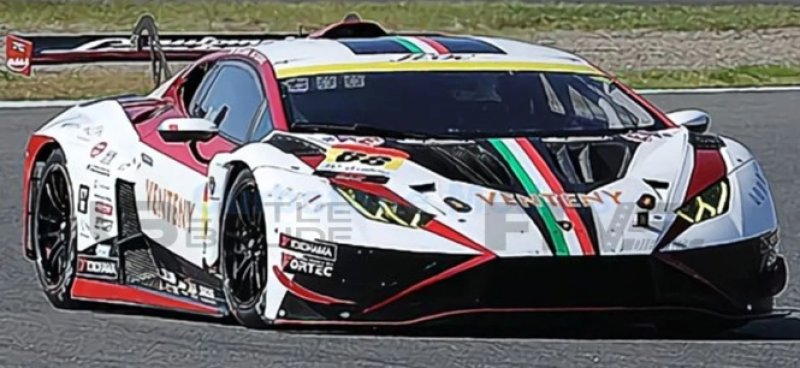 LAMBORGHINI GT3 N°88 VENTENY JLOC GT300 SUPER GT 2024 T. Kogure Y. Motojima avec Champion Board