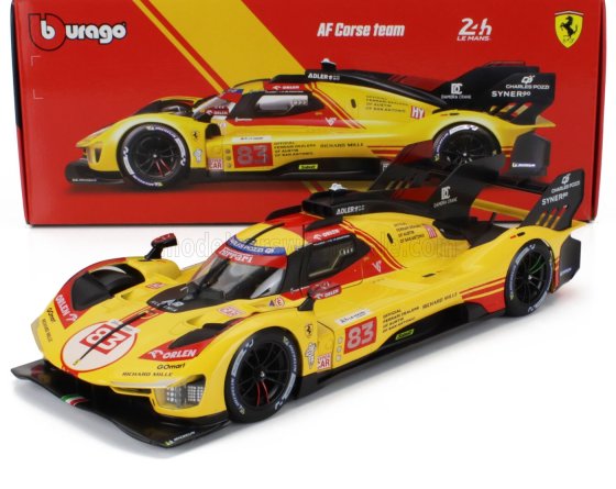 FERRARI - 499P 3.0L TURBO V6 TEAM AF CORSE N 83 WEC 2024 ROBERT KUBICA - ROBERT SHWARTZMAN - YIFEI YE