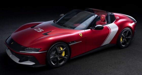 FERRARI - 12 CILINDRI V12 830cv SPIDER OPEN N 25 2025 - ROSSO RACING - MATT RED WHITE