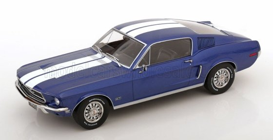 FORD USA - MUSTANG GT FASTBACK COUPE 1968 - BLUE WHITE
