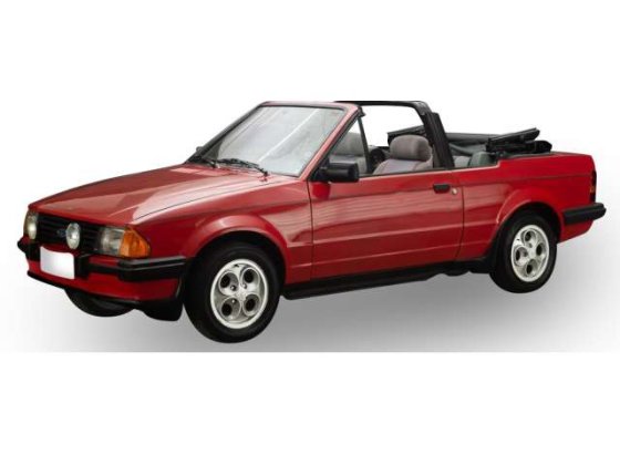 Ford Escort XR3i Cabriolet, sunburst red  1984