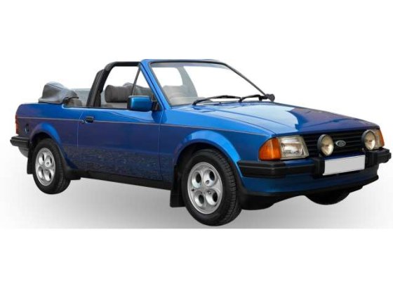 Ford Escort XR3i Cabriolet, azure blue 1984