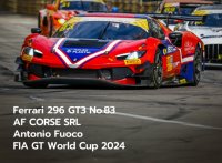 Ferrari 296 GT3 No.83 AF CORSE SRL - Macau GT Cup - FIA GT World Cup 2024 Antonio Fuoco
