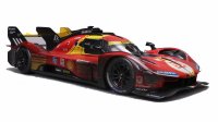 FERRARI - WITH SHOWCASE - 499P 3.0L TURBO V6 TEAM FERRARI AF CORSE N 50 WINNER 24h LE MANS (AFTER RACE VERSION) 2024 ANTONIO FUOCO - MIGUEL MOLINA - NICKLAS NIELSEN - RED