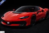 Ferrari 296 Speciale Rosso Corsa with black roof