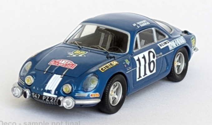 Alpine A110, Rally Monte Carlo, 1971, #116