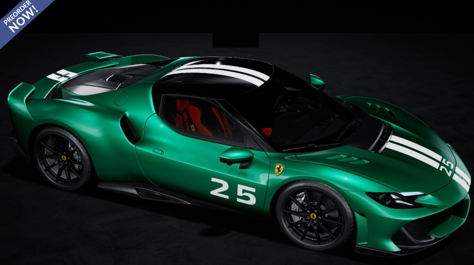 Ferrari 296 Speciale showcar Verde Nurburgring wit