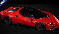 Ferrari 296 Speciale Rosso Corsa with black roof