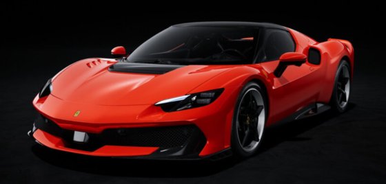 FERRARI 296 SPECIALE Rosso Dino with Roof Nero DS - Scale 1:43