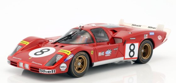 FERRARI - 512S 5.0L V12 LONG TAIL TEAM SEFAC SPA FERRARI N 8 24h LE MANS 1970 ARTURO MERZIARIO - CLAY REGAZZONI