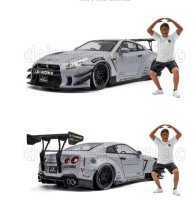 NISSAN - GT-R (R35) TYPE 2 LIBERTY WALK LB WORKS COUPE WITH AMERICAN DIORAMA FIGURE 2018 - GREY