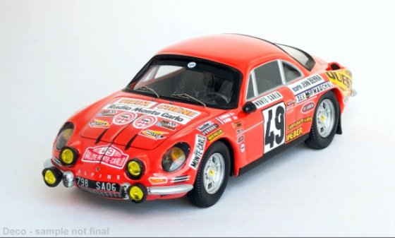 Alpine A110, Rally Monte Carlo, 1973, #49