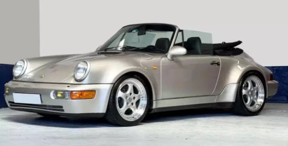 Porsche 911 Turbo Look Cabriolet 1992 Zermatt silver metallic