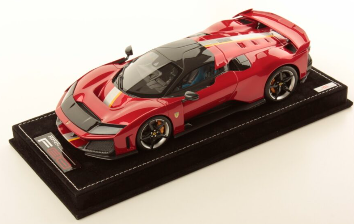 Ferrari F80 Rosso Magma with Livery- with showcase