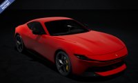 Ferrari Amalfi Rosso Corsa con cerchi neri
