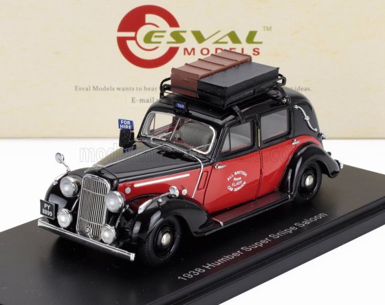 HUMBER - SUPER SNIPE TAXI - WITH BAGGAGE 1938 - RED BLACK
