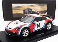 PORSCHE - 911 992 COUPE MARTINI RACING LIVERY N 14 RALLY DAKAR 2023 - WITH SHOWCASE