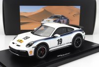 PORSCHE - 911 992 COUPE N 19 RALLY DAKAR DESIGN 2022 -  WITH SHOWCASE