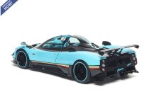 Pagani Zonda Uno coupe diecast full open Turchese e carbonio - BASIC PACK