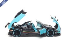 Pagani Zonda Uno coupe diecast full open Turchese e carbonio - BASIC PACK