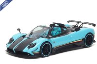 Pagani Zonda Uno coupe diecast full open Turchese e carbonio - SPECIAL PACK