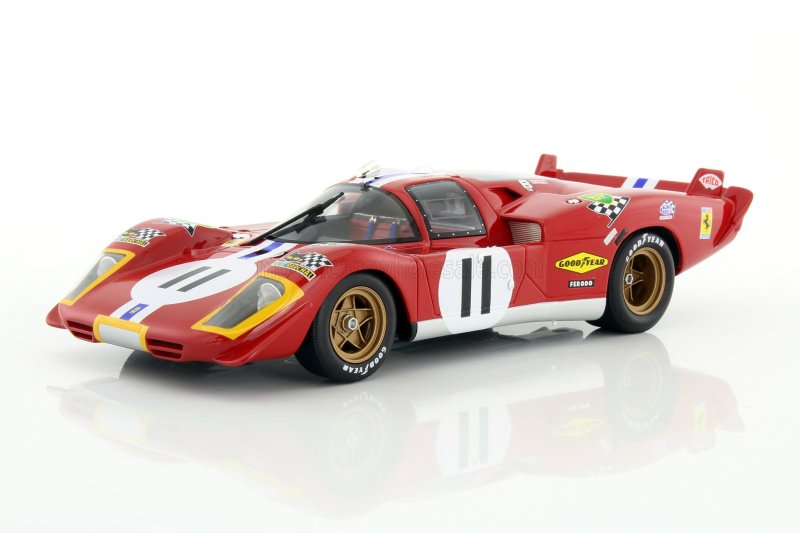 FERRARI - 512S 5.0L V12 LONG TAIL TEAM N.A.R.T.H. NORTH AMERICAN RACING N 11 4th 24h LE MANS 1970 RONNIE BUCKNUM - SAM POSEY