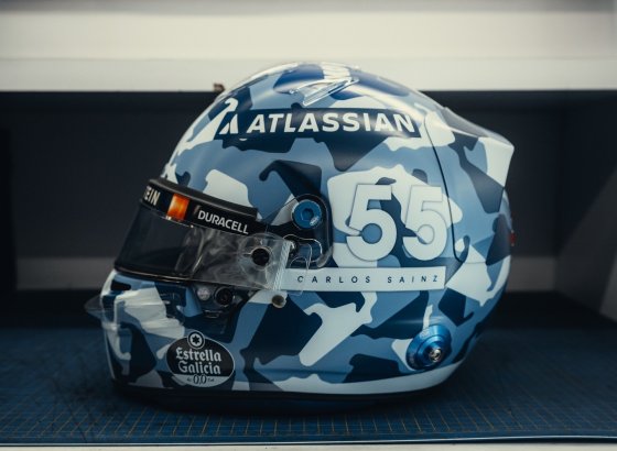 HELMET CARLOS SAINZ - WILLIAMS RACING - GP GRANDE BRETAGNE 2025 1/5