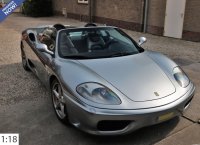 Ferrari 360 Modena Spider Cambio manuale Grigio Alloy - Black