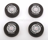 SET 4X WHEELS AND RIMS FOR FORD MUSTANG 1968 - BLACK CHROME