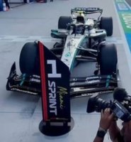 MERCEDES W16 N°12AMG PETRONAS F1Team Pole course Sprint GP Miami25 Kimi Antonelli + Pit board N°1